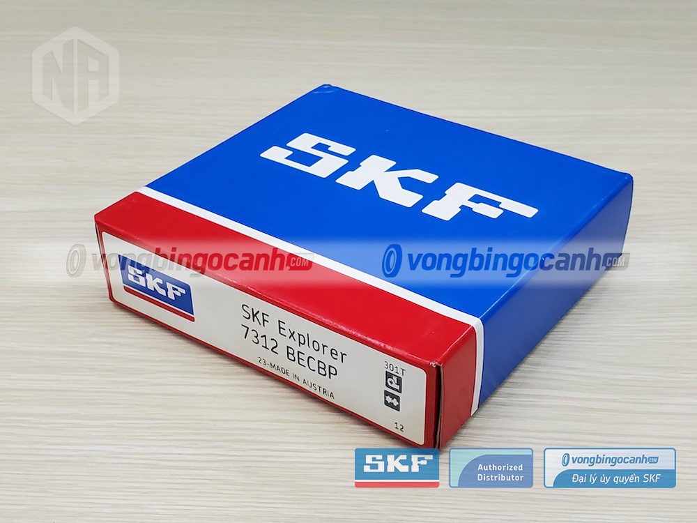 Vòng bi SKF 7312 chính hãng, phân phối bởi Vòng bi Ngọc Anh - Đại lý uỷ quyền SKF.