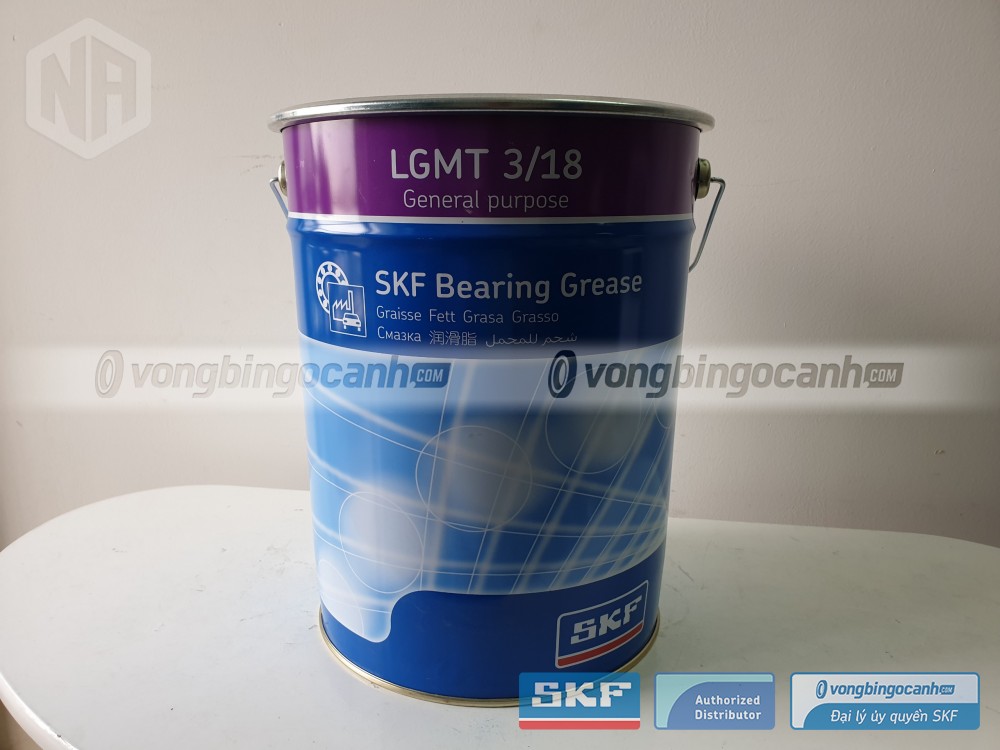 Mỡ SKF LGMT   3/18 được đóng hộp theo trọng lượng 18 kg trong hộp bằng kim loại.