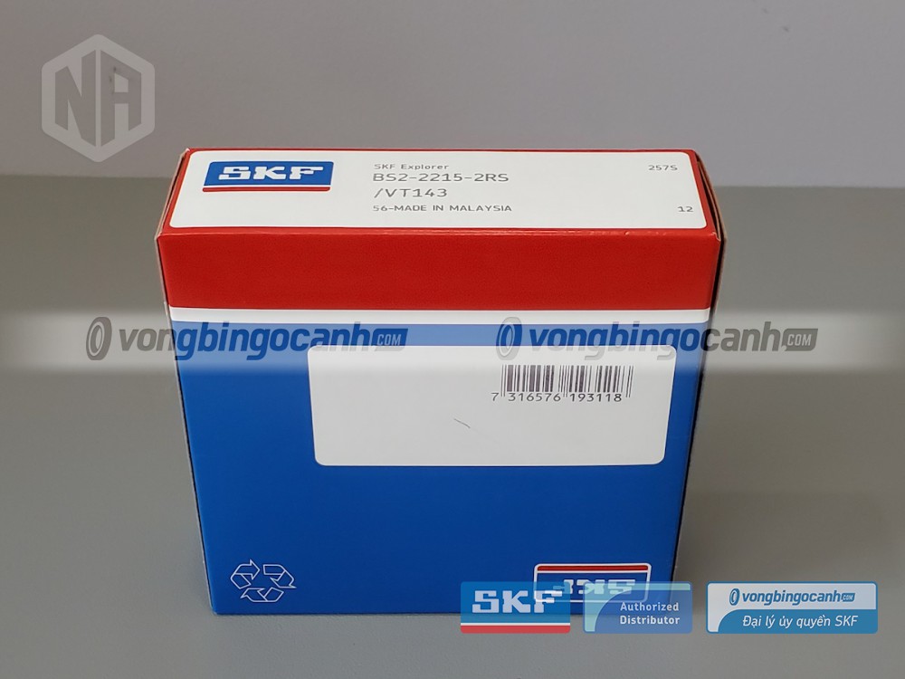 Vòng bi SKF BS2-2215-2RS/VT143 chính hãng, phân phối bởi Vòng bi Ngọc Anh - Đại lý uỷ quyền SKF. 