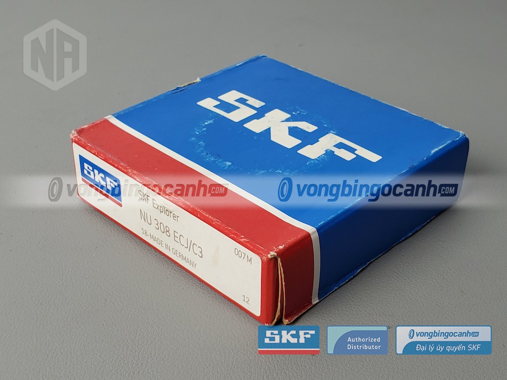 Vòng bi SKF NU 308 ECJ/C3 chính hãng, phân phối bởi Vòng bi Ngọc Anh - Đại lý uỷ quyền SKF.