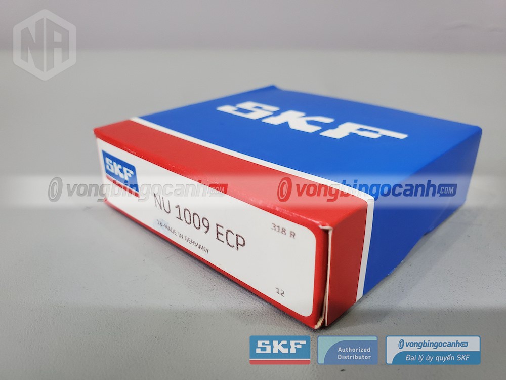 Vòng bi SKF NU 1009 ECP chính hãng, phân phối bởi Vòng bi Ngọc Anh - Đại lý uỷ quyền SKF.