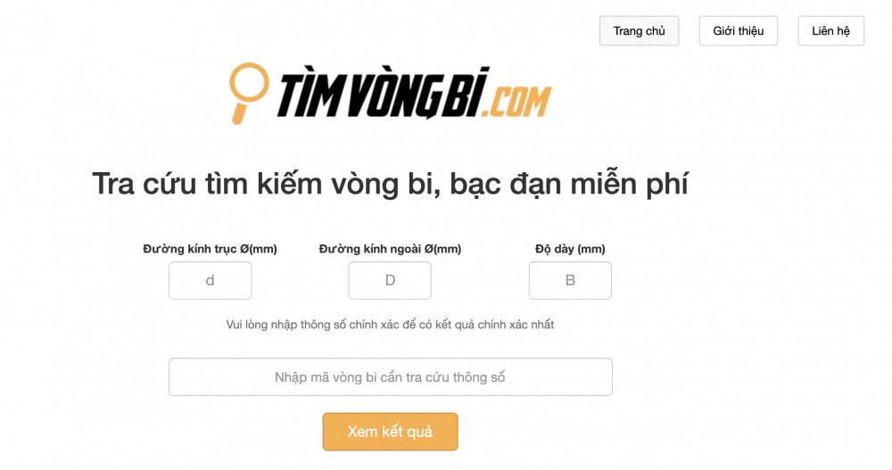 giao diện timvongbi.com