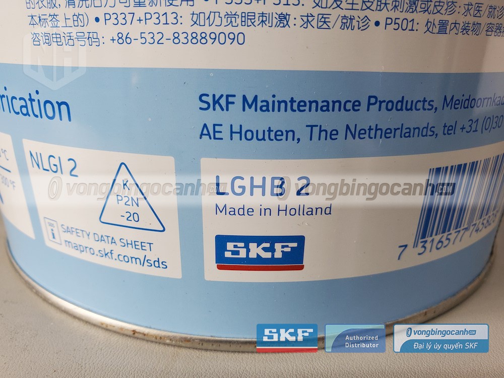 Mỡ SKF LGHB 2/5 Made in Holland (Hà Lan)
