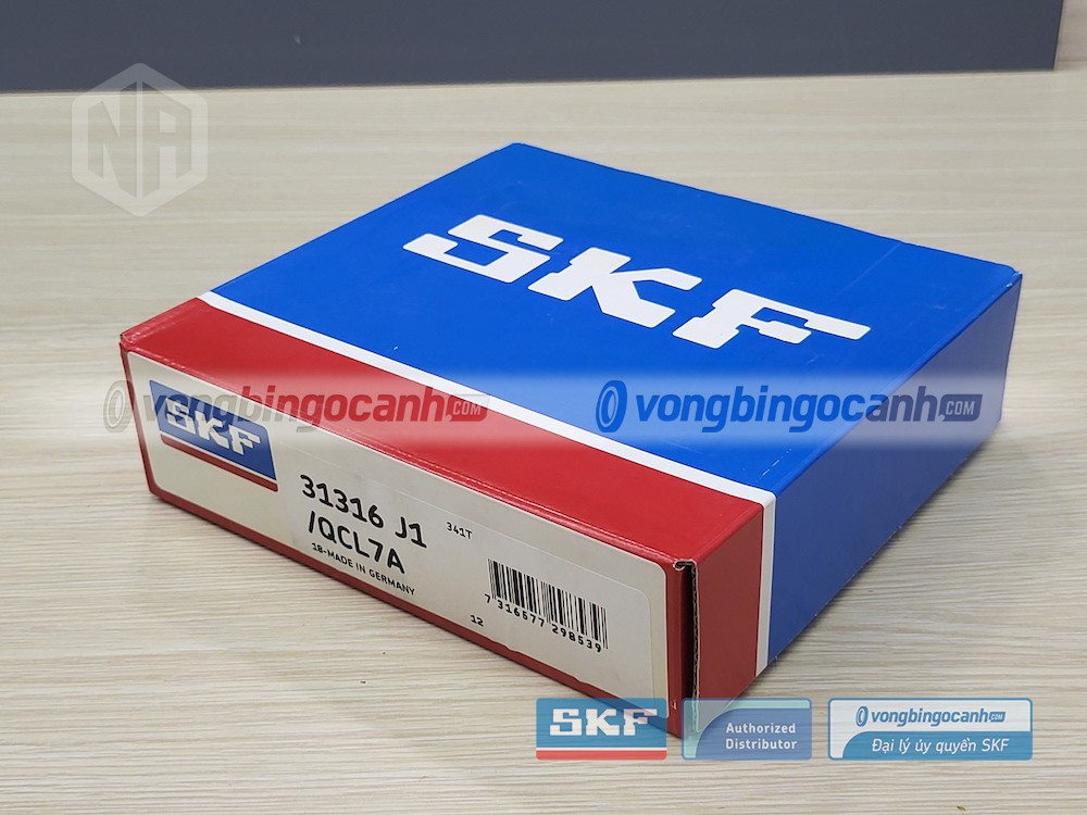 Vòng bi SKF 31316 J1/QCL7A chính hãng, phân phối bởi Vòng bi Ngọc Anh - Đại lý uỷ quyền SKF.