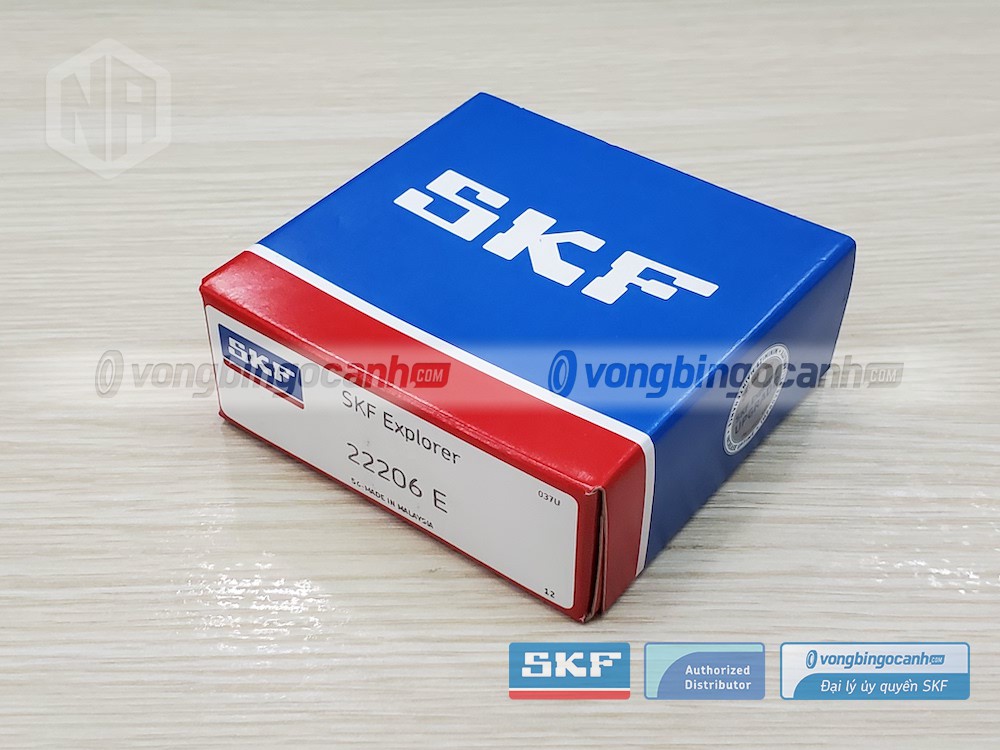 Vòng bi SKF 22206 E chính hãng, phân phối bởi Vòng bi Ngọc Anh - Đại lý uỷ quyền SKF.