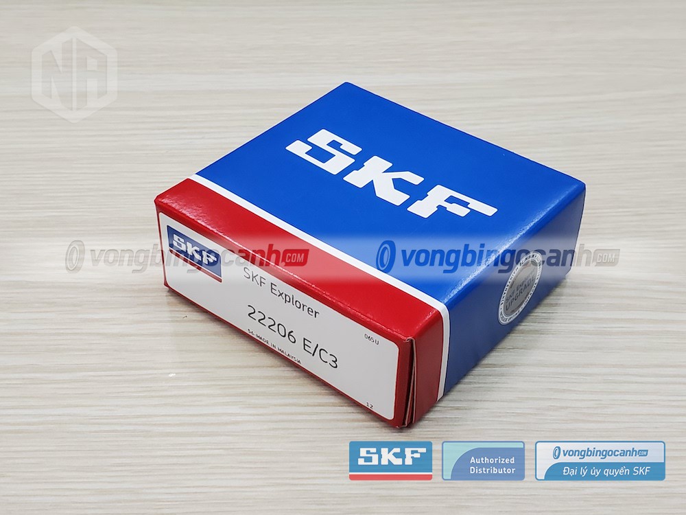 Vòng bi SKF 22206 E/C3 chính hãng, phân phối bởi Vòng bi Ngọc Anh - Đại lý uỷ quyền SKF.