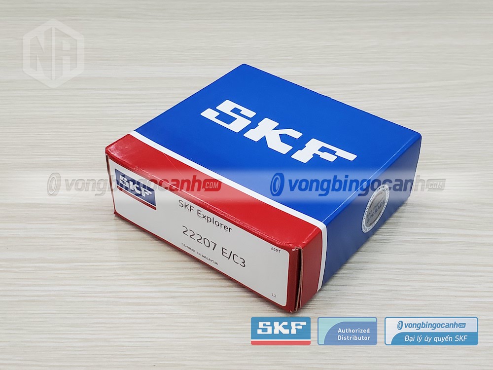 Vòng bi SKF 22207 E/C3 chính hãng, phân phối bởi Vòng bi Ngọc Anh - Đại lý uỷ quyền SKF.