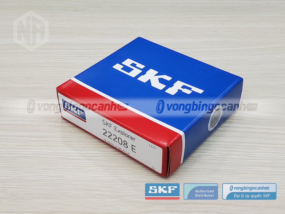 Vòng bi SKF 22208 E chính hãng, phân phối bởi Vòng bi Ngọc Anh - Đại lý uỷ quyền SKF.