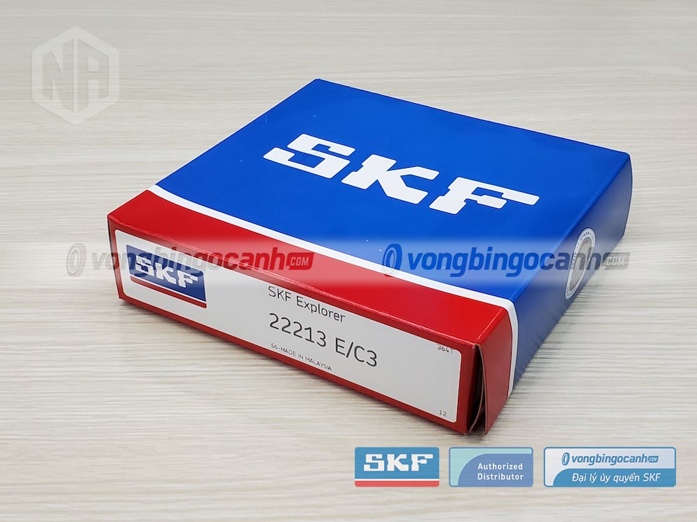 Vòng bi SKF 22213 E/C3 chính hãng, phân phối bởi Vòng bi Ngọc Anh - Đại lý uỷ quyền SKF.