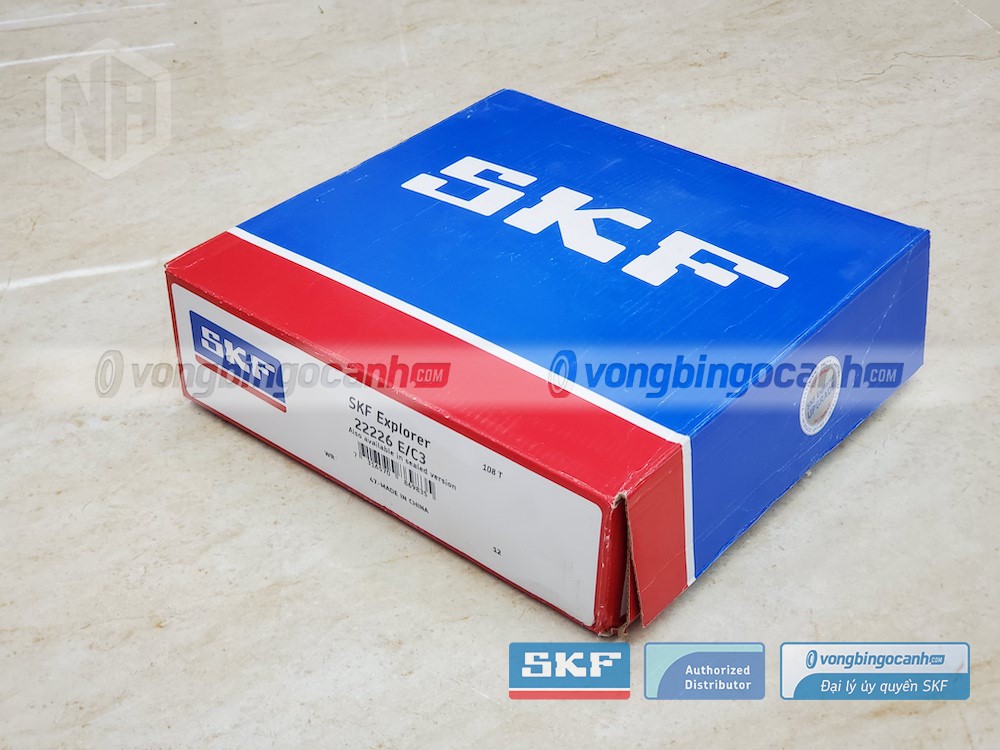 Vòng bi SKF 22226 E/C3 chính hãng, phân phối bởi Vòng bi Ngọc Anh - Đại lý uỷ quyền SKF.