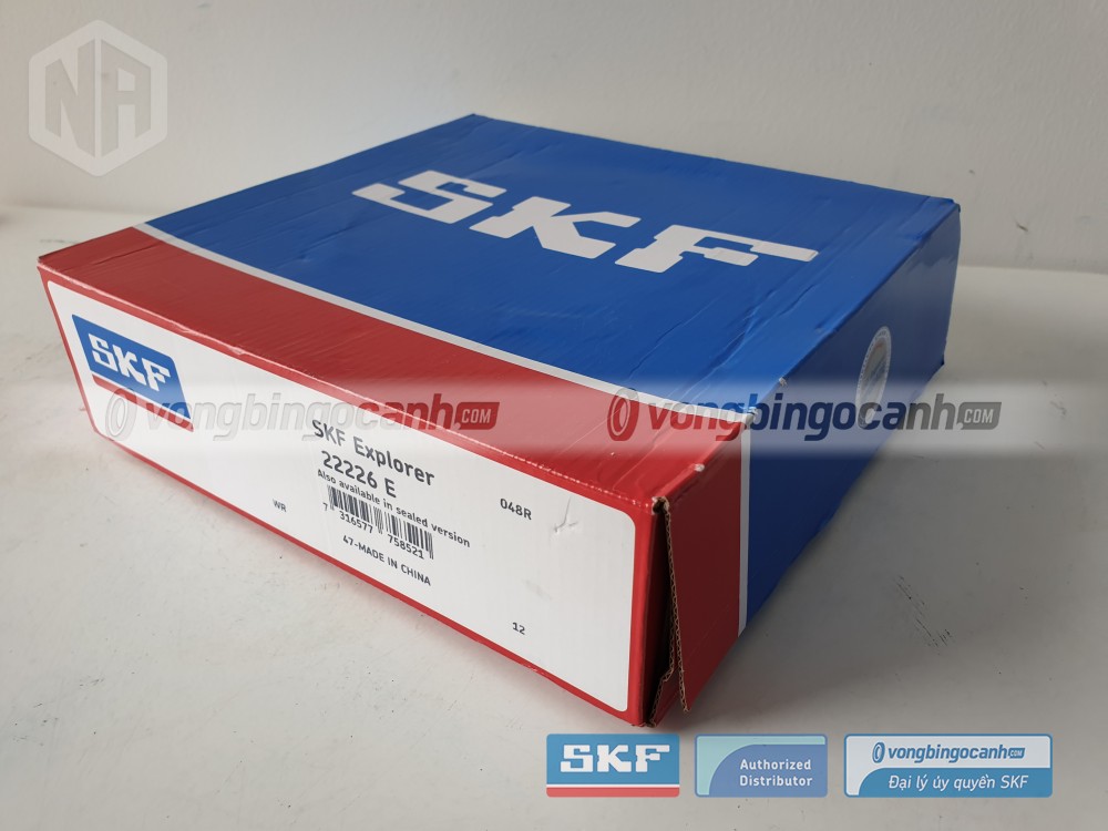 Vòng bi SKF 22226 E chính hãng, phân phối bởi Vòng bi Ngọc Anh - Đại lý uỷ quyền SKF.