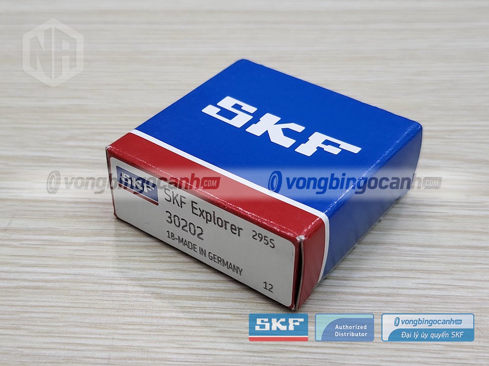 Vòng bi SKF 30202 chính hãng, phân phối bởi Vòng bi Ngọc Anh - Đại lý uỷ quyền SKF.