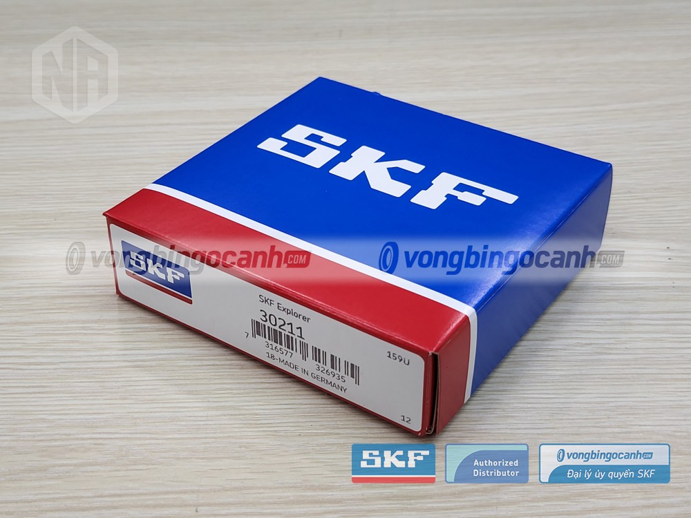 Vòng bi SKF 30211 chính hãng, phân phối bởi Vòng bi Ngọc Anh - Đại lý uỷ quyền SKF.