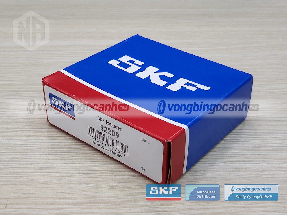 Vòng bi SKF 32209 chính hãng, phân phối bởi Vòng bi Ngọc Anh - Đại lý uỷ quyền SKF.