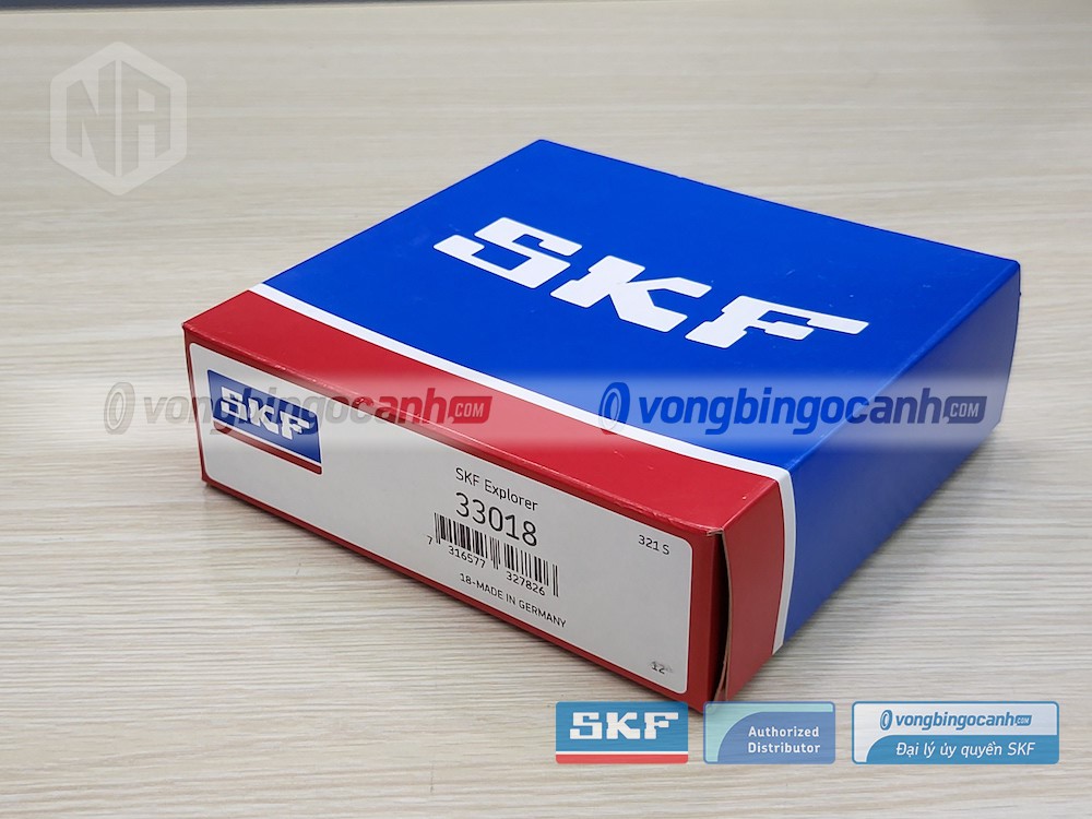 Vòng bi SKF 33018 chính hãng, phân phối bởi Vòng bi Ngọc Anh - Đại lý uỷ quyền SKF.