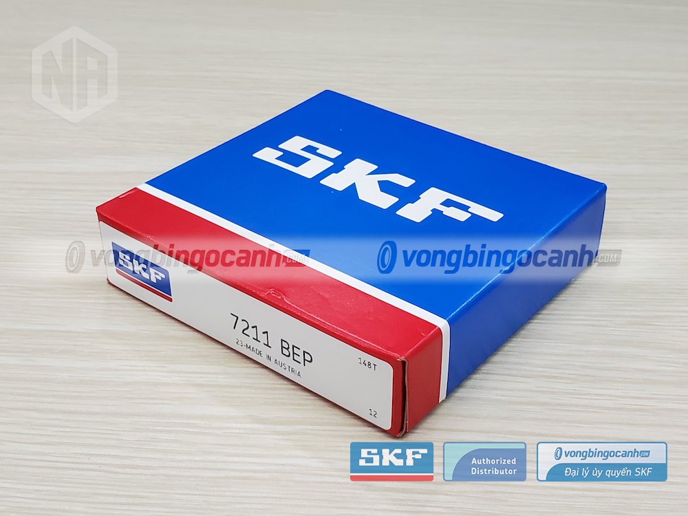 Vòng bi SKF 7211 chính hãng, phân phối bởi Vòng bi Ngọc Anh - Đại lý uỷ quyền SKF.