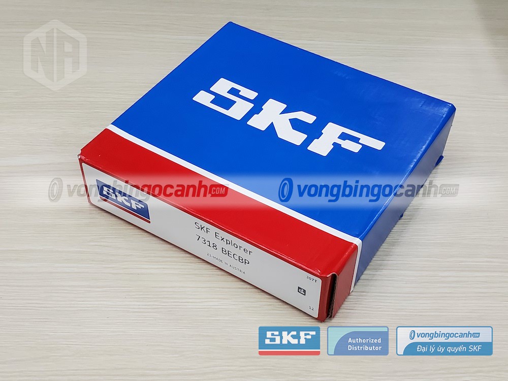 Vòng bi SKF 7318 chính hãng, phân phối bởi Vòng bi Ngọc Anh - Đại lý uỷ quyền SKF.