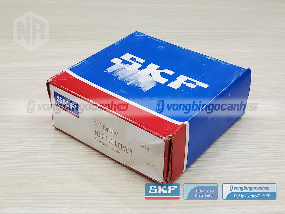 Vòng bi SKF NJ 2311 ECP/C3 chính hãng, phân phối bởi Vòng bi Ngọc Anh - Đại lý uỷ quyền SKF.