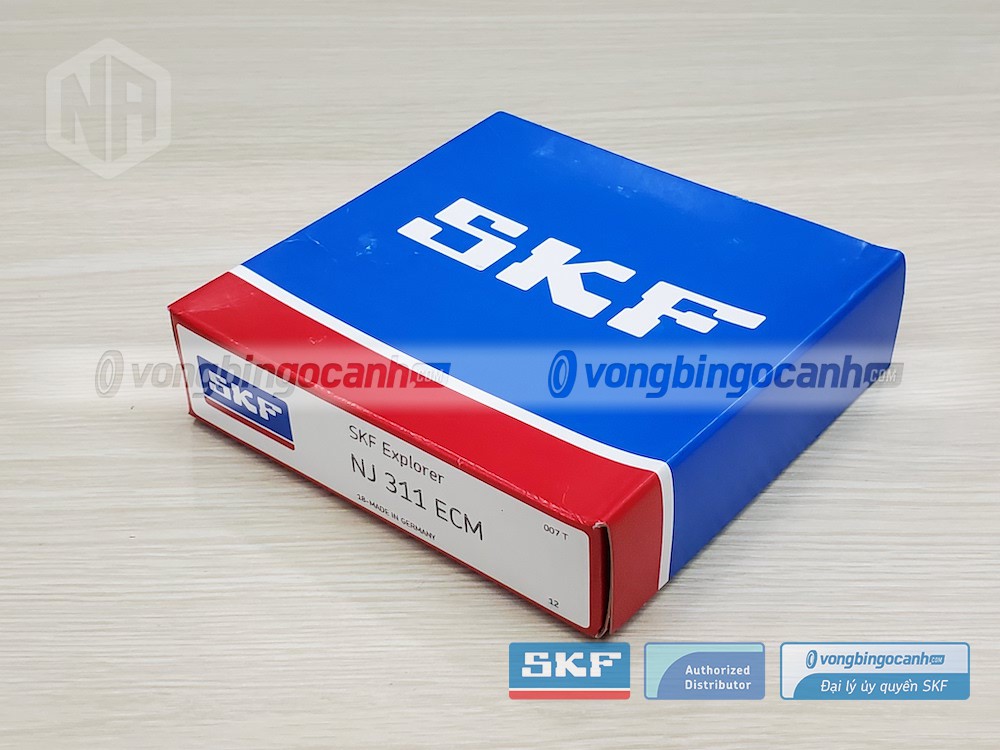 Vòng bi SKF NJ 311 ECM chính hãng, phân phối bởi Vòng bi Ngọc Anh - Đại lý uỷ quyền SKF.