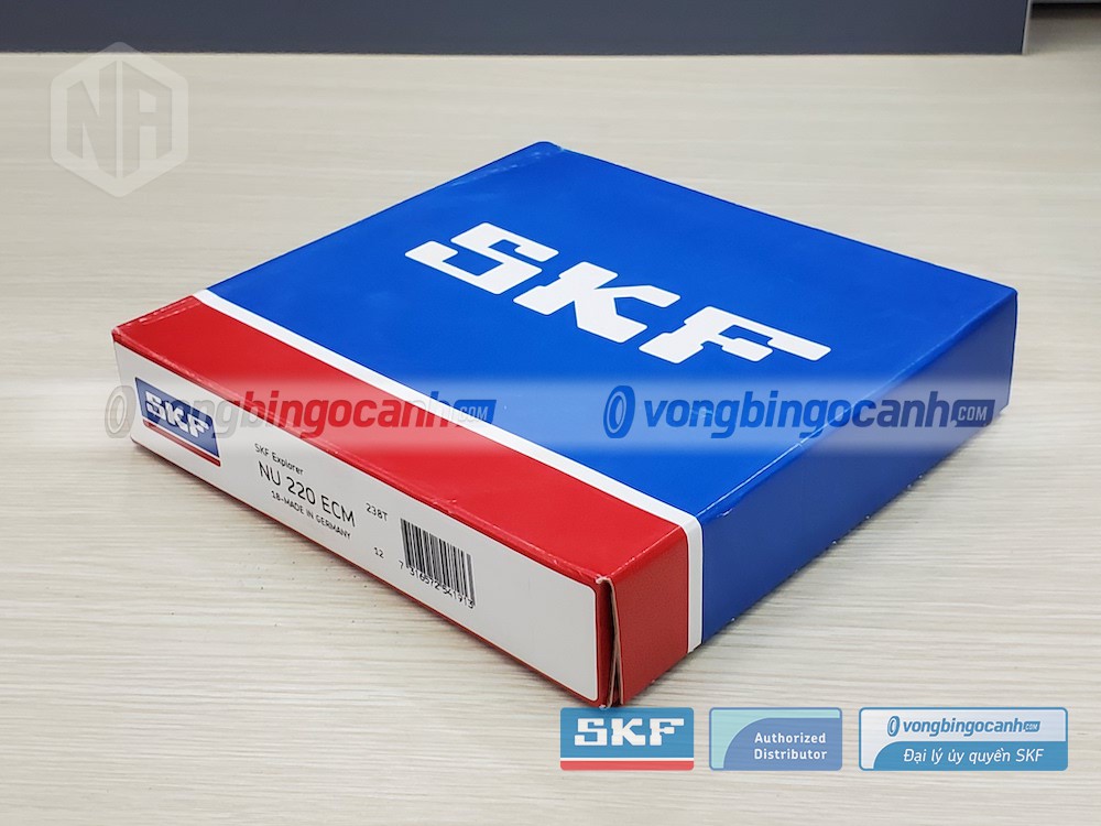 Vòng bi SKF NU 220 ECM chính hãng, phân phối bởi Vòng bi Ngọc Anh - Đại lý uỷ quyền SKF.