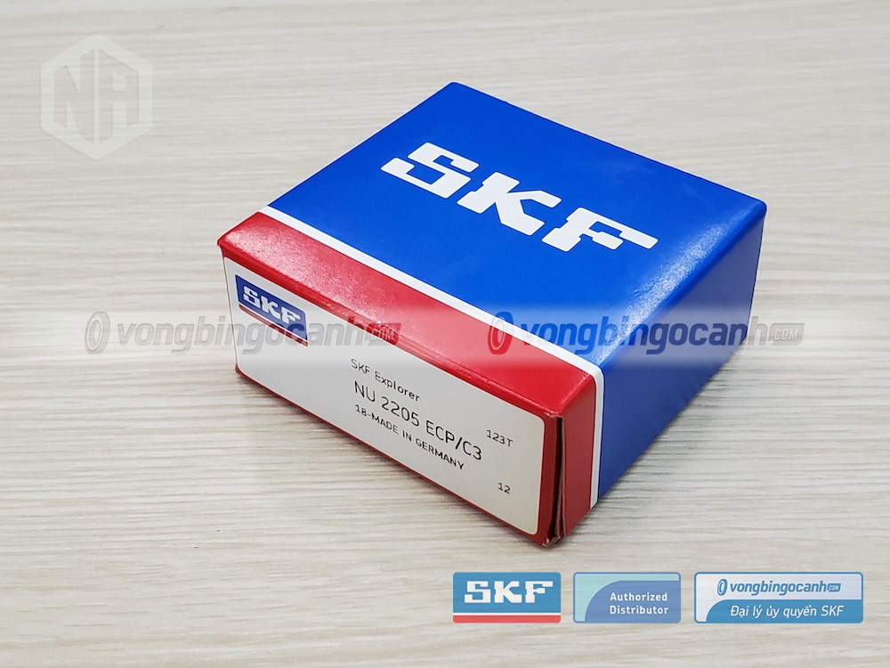 Vòng bi SKF NU 2205 ECP/C3 chính hãng, phân phối bởi Vòng bi Ngọc Anh - Đại lý uỷ quyền SKF.