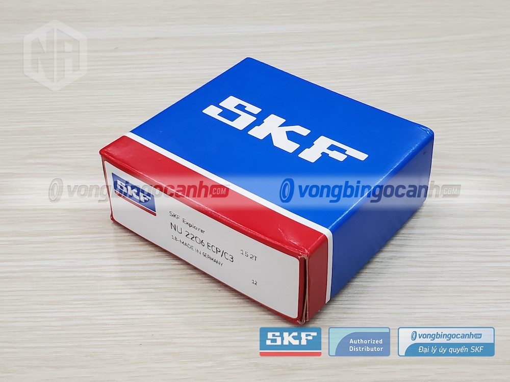 Vòng bi SKF NU 2206 ECP/C3 chính hãng, phân phối bởi Vòng bi Ngọc Anh - Đại lý uỷ quyền SKF.