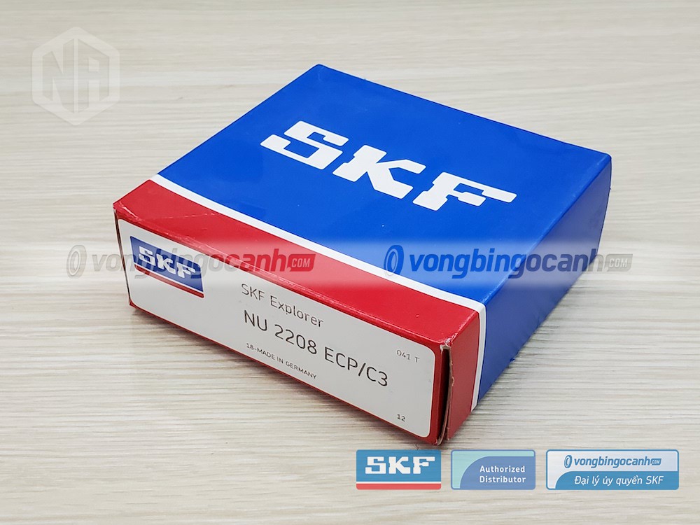 Vòng bi SKF NU 2208 ECP/C3 chính hãng, phân phối bởi Vòng bi Ngọc Anh - Đại lý uỷ quyền SKF.