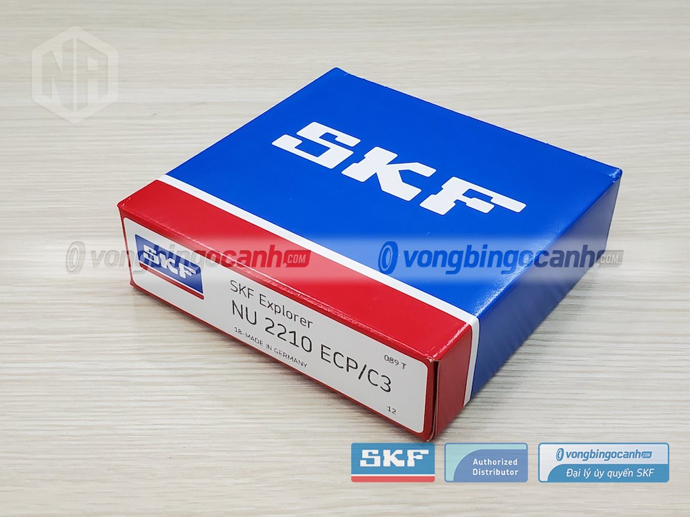 Vòng bi SKF NU 2210 ECP/C3 chính hãng, phân phối bởi Vòng bi Ngọc Anh - Đại lý uỷ quyền SKF.