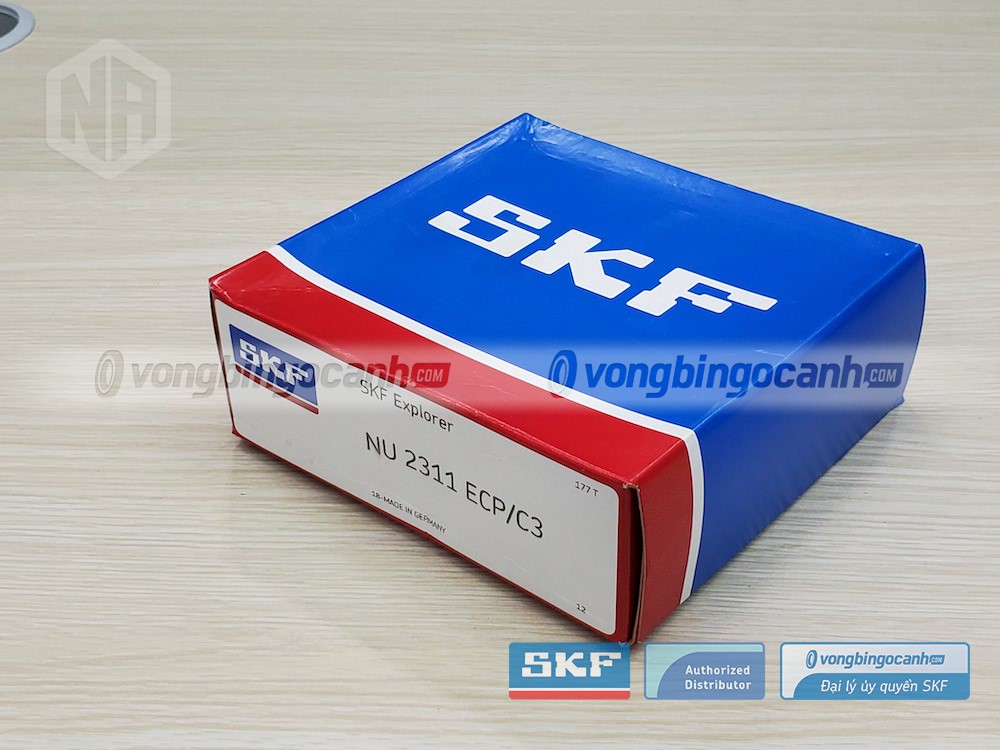Vòng bi SKF NU 2311 ECP/C3 chính hãng, phân phối bởi Vòng bi Ngọc Anh - Đại lý uỷ quyền SKF.