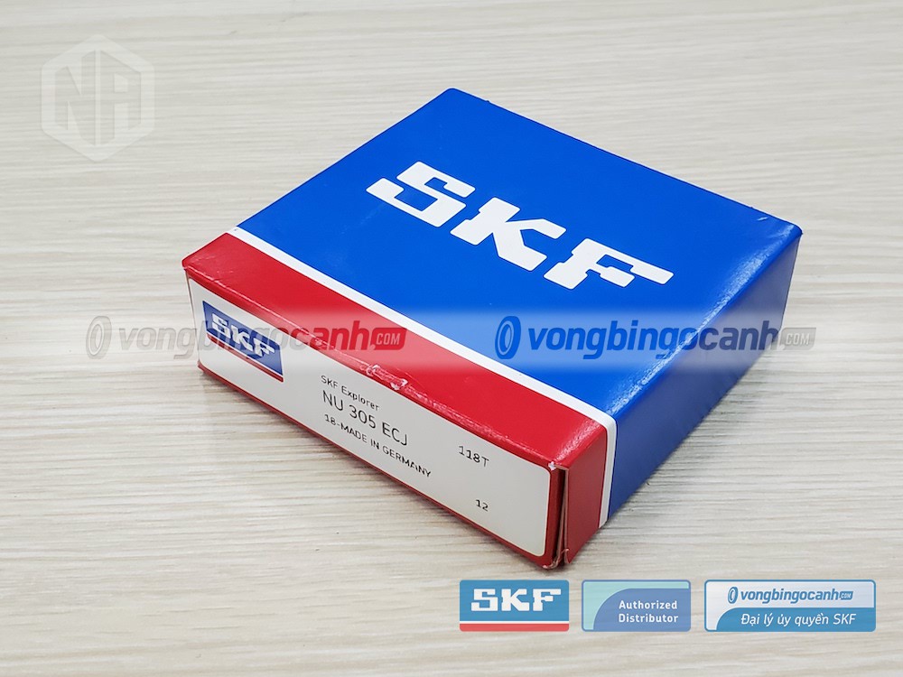 Vòng bi SKF NU 305 ECJ chính hãng, phân phối bởi Vòng bi Ngọc Anh - Đại lý uỷ quyền SKF.
