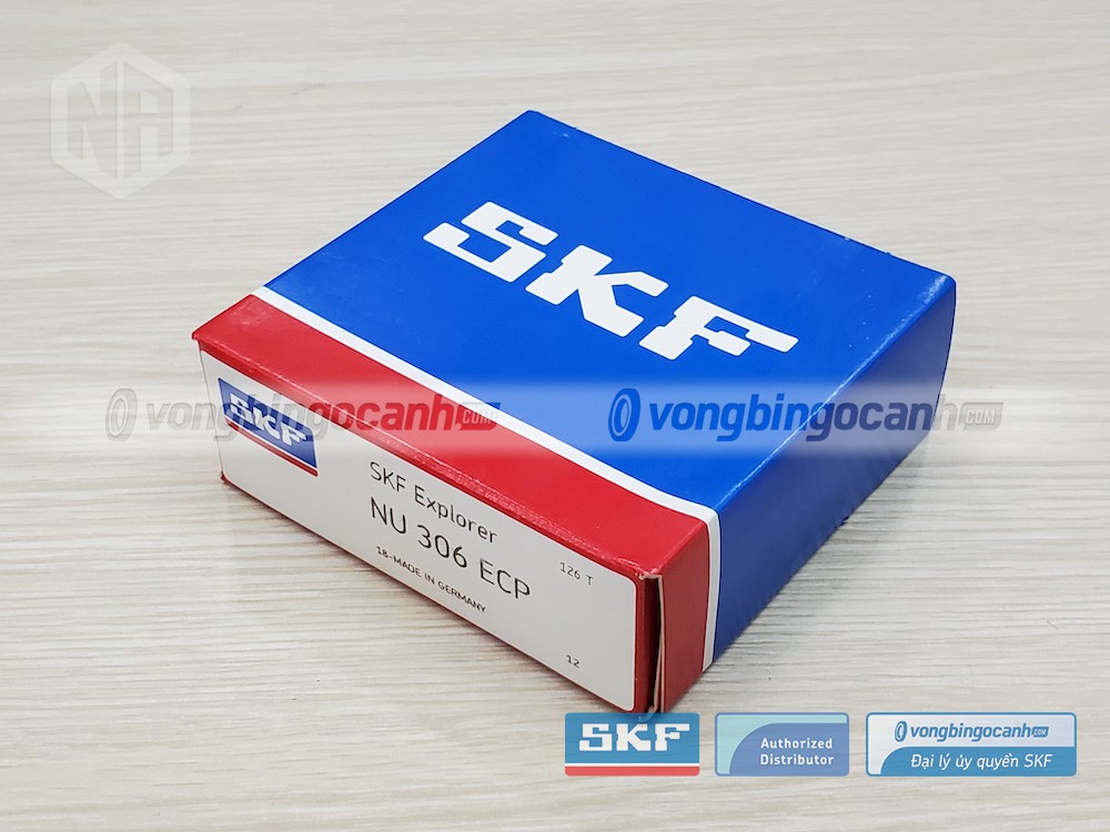 Vòng bi SKF NU 306 ECP chính hãng, phân phối bởi Vòng bi Ngọc Anh - Đại lý uỷ quyền SKF.
