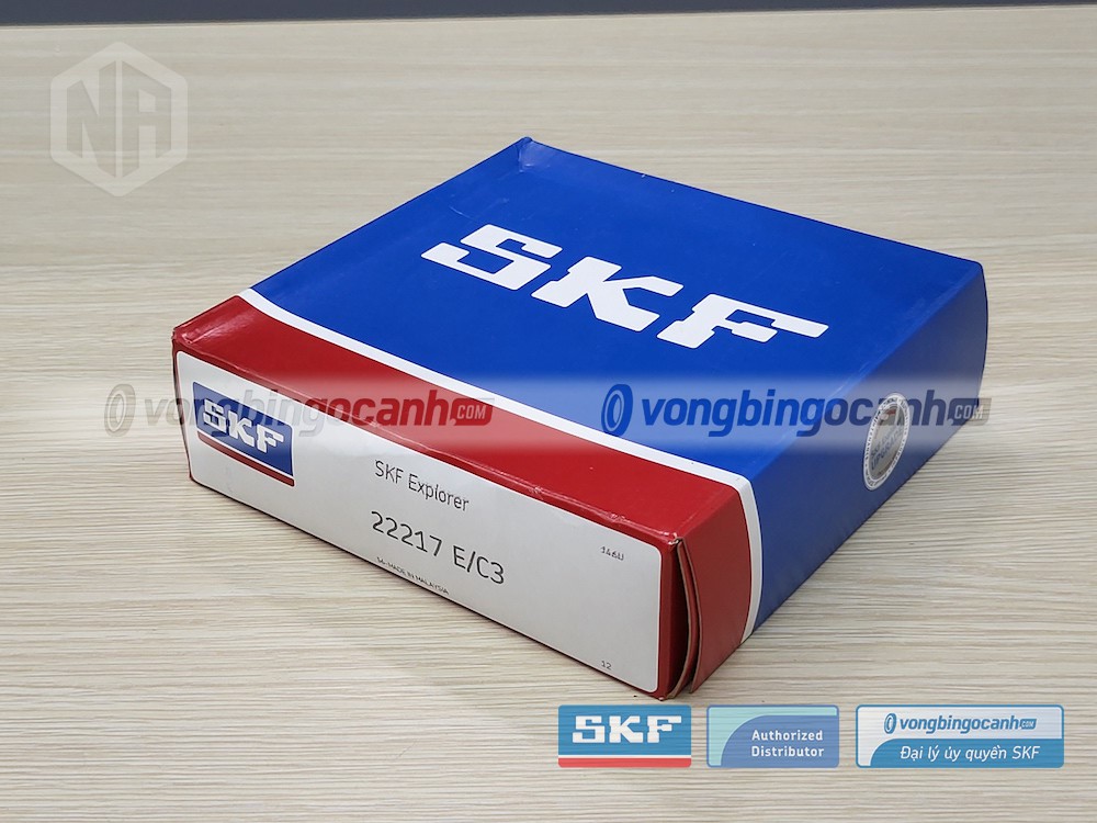 Vòng bi SKF 22217 E/C3 chính hãng, phân phối bởi Vòng bi Ngọc Anh - Đại lý uỷ quyền SKF.