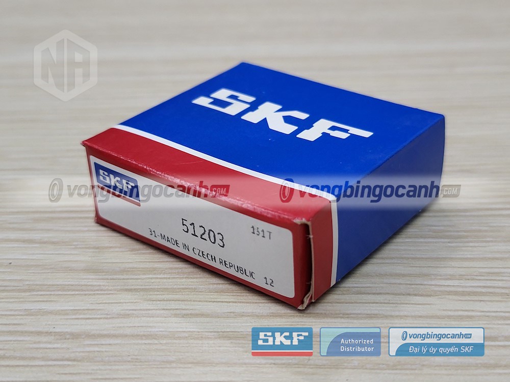 Vòng bi SKF 51203 chính hãng, phân phối bởi Vòng bi Ngọc Anh - Đại lý uỷ quyền SKF.