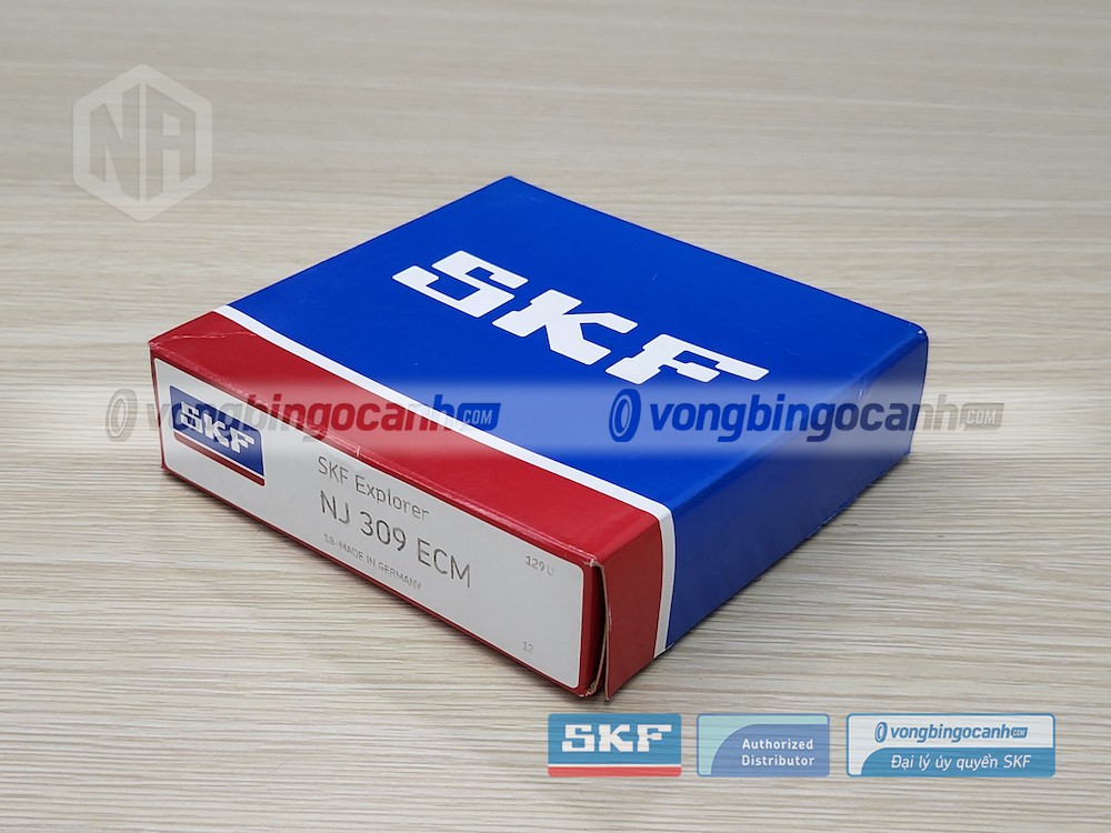 Vòng bi SKF NJ 309 ECM chính hãng, phân phối bởi Vòng bi Ngọc Anh - Đại lý uỷ quyền SKF.