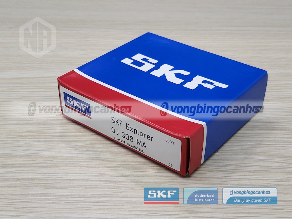 Vòng bi SKF QJ 308 MA chính hãng, phân phối bởi Vòng bi Ngọc Anh - Đại lý uỷ quyền SKF.
