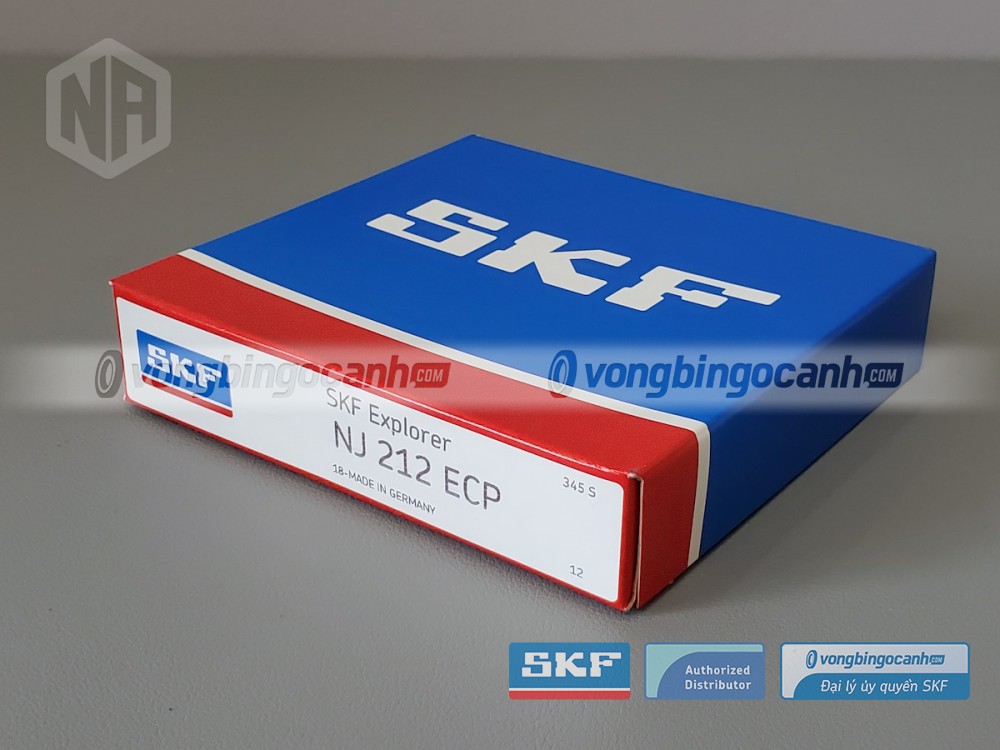 Vòng bi SKF NJ 212 ECP chính hãng, phân phối bởi Vòng bi Ngọc Anh - Đại lý uỷ quyền SKF.