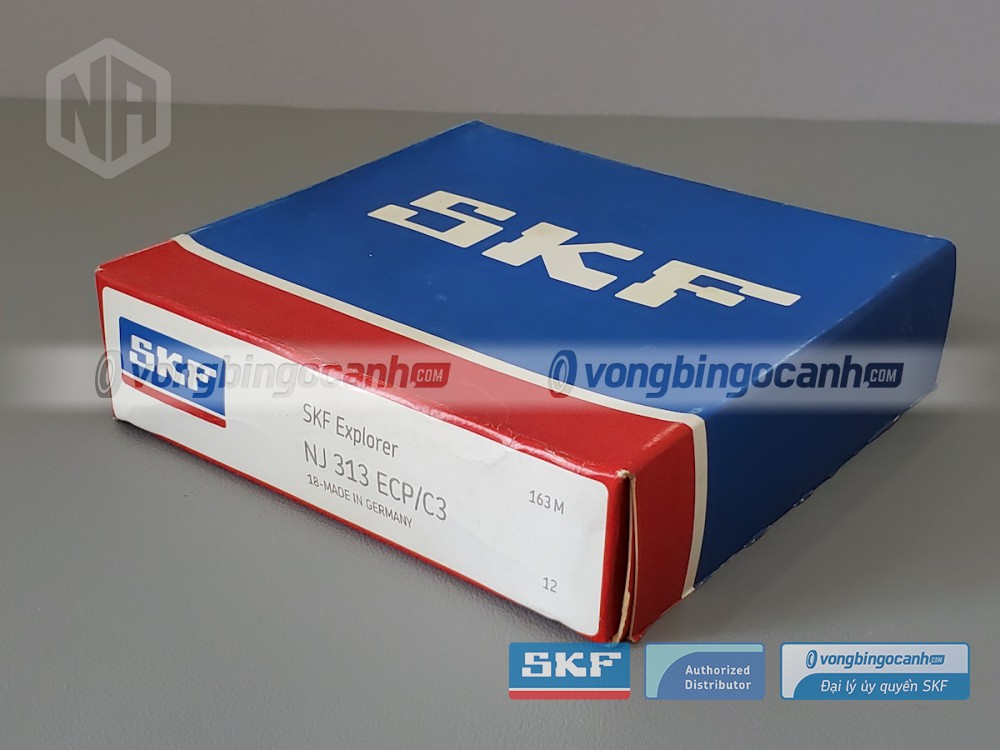 Vòng bi SKF NJ 313 ECP/C3 chính hãng, phân phối bởi Vòng bi Ngọc Anh - Đại lý uỷ quyền SKF.