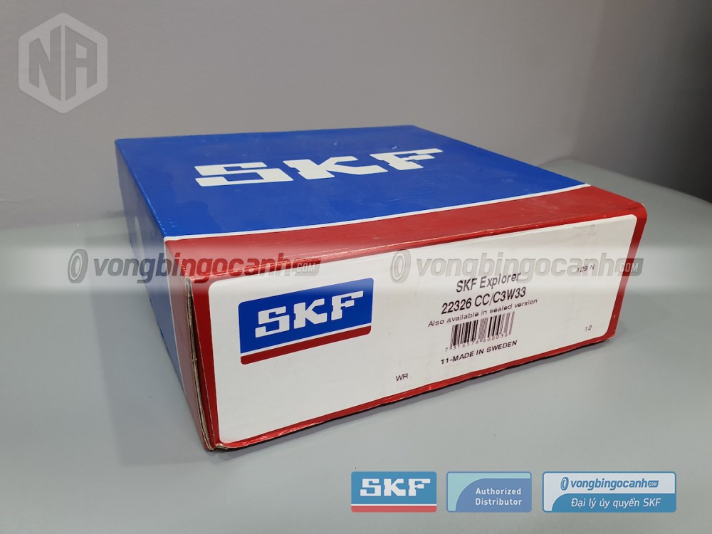 Vòng bi SKF 22326 CC/C3W33 chính hãng, phân phối bởi Vòng bi Ngọc Anh - Đại lý uỷ quyền SKF.