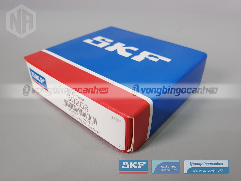 Vòng bi SKF 30208 chính hãng, phân phối bởi Vòng bi Ngọc Anh - Đại lý uỷ quyền SKF.