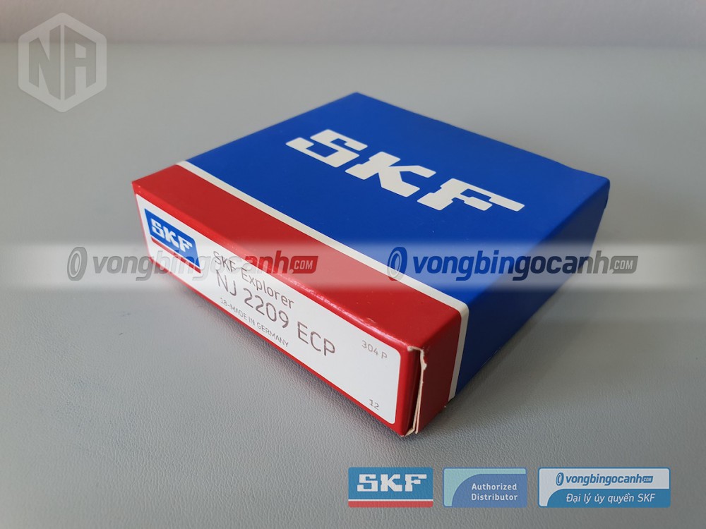Vòng bi SKF NJ 2209 ECP chính hãng, phân phối bởi Vòng bi Ngọc Anh - Đại lý uỷ quyền SKF.