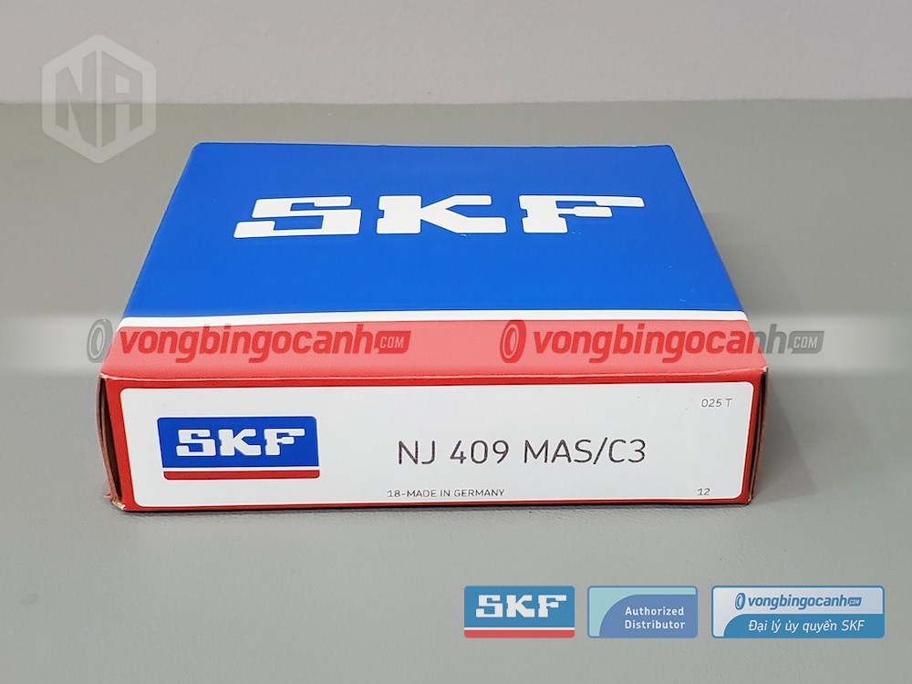 Vòng bi SKF NJ 409 MAS/C3 chính hãng, phân phối bởi Vòng bi Ngọc Anh - Đại lý uỷ quyền SKF.