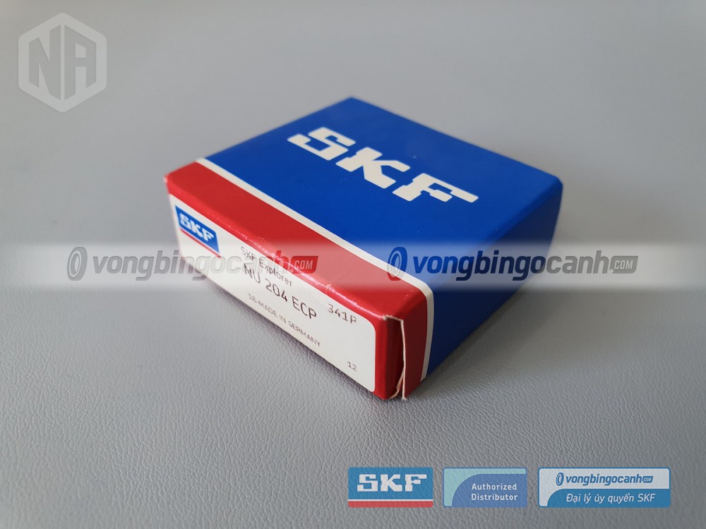 Vòng bi SKF NU 204 ECP chính hãng, phân phối bởi Vòng bi Ngọc Anh - Đại lý uỷ quyền SKF.
