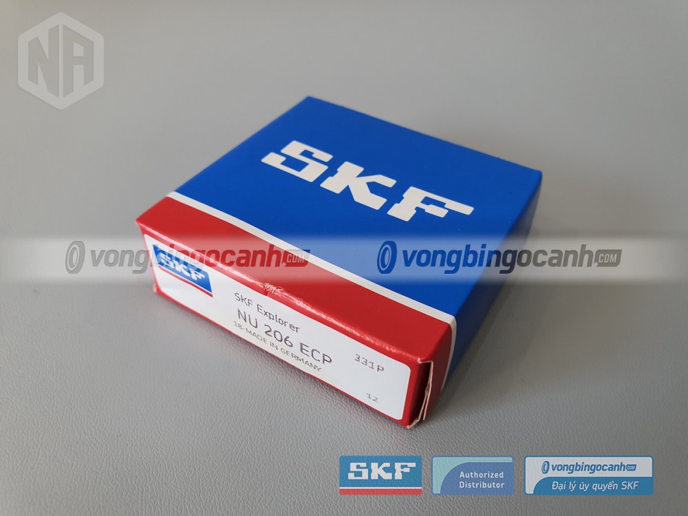 Vòng bi SKF NU 206 ECP chính hãng, phân phối bởi Vòng bi Ngọc Anh - Đại lý uỷ quyền SKF.