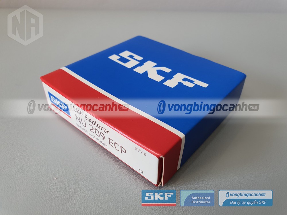 Vòng bi SKF NU 209 ECP chính hãng, phân phối bởi Vòng bi Ngọc Anh - Đại lý uỷ quyền SKF.