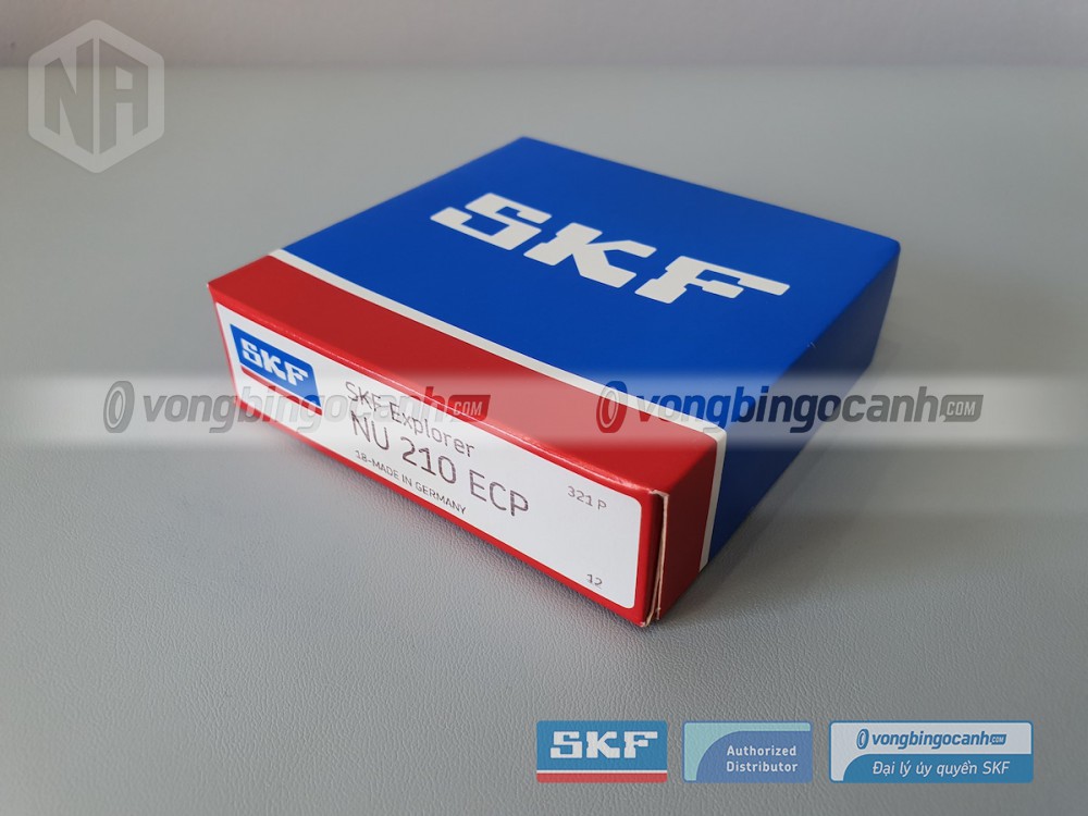 Vòng bi SKF NU 210 ECP chính hãng, phân phối bởi Vòng bi Ngọc Anh - Đại lý uỷ quyền SKF.