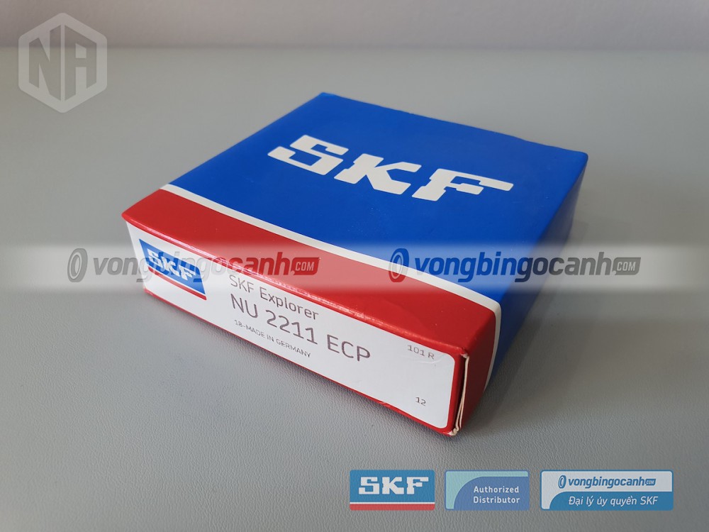 Vòng bi SKF NU 2211 ECP chính hãng, phân phối bởi Vòng bi Ngọc Anh - Đại lý uỷ quyền SKF.