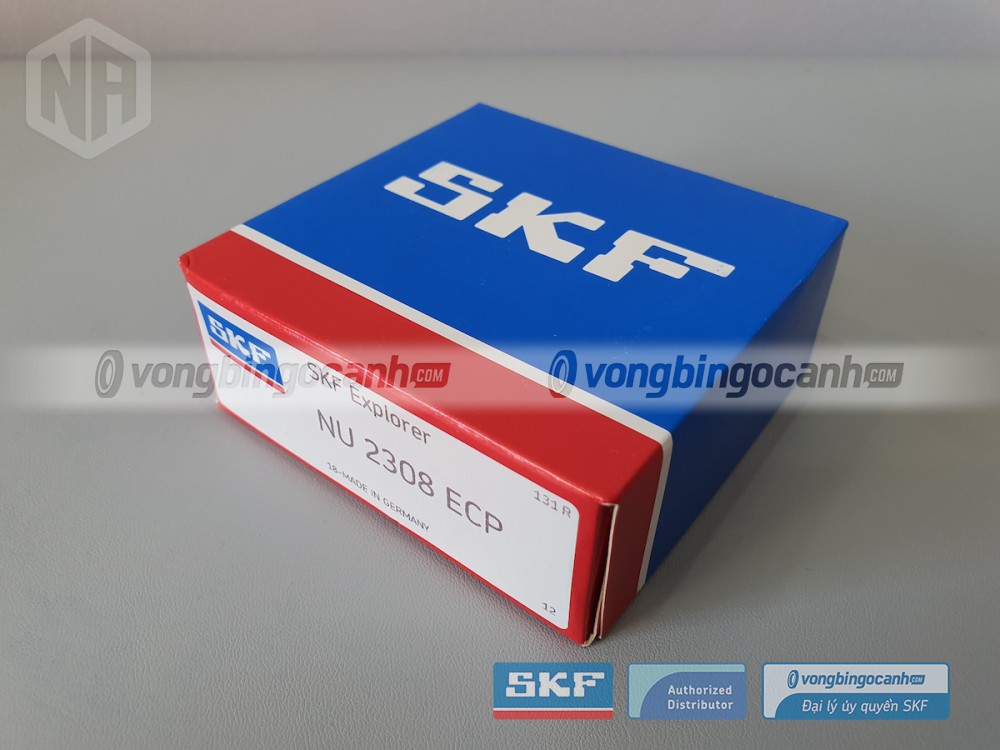 Vòng bi SKF NU 2308 ECP chính hãng, phân phối bởi Vòng bi Ngọc Anh - Đại lý uỷ quyền SKF.