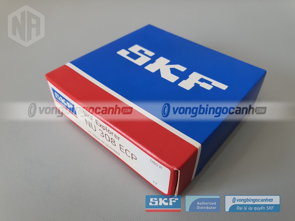 Vòng bi SKF NU 308 ECP chính hãng, phân phối bởi Vòng bi Ngọc Anh - Đại lý uỷ quyền SKF.