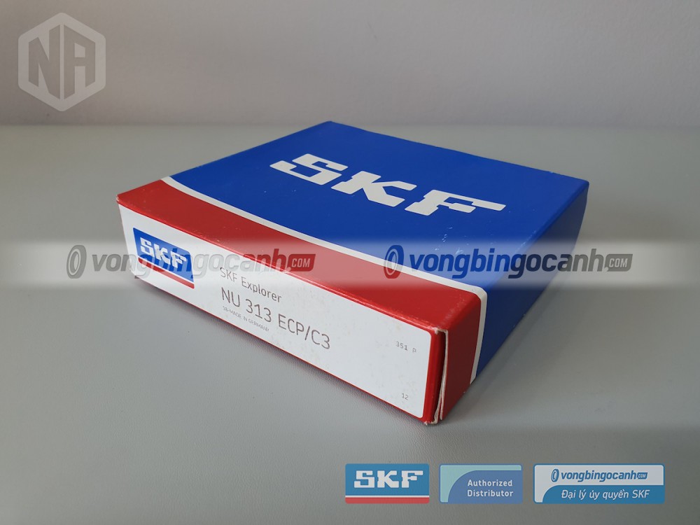 Vòng bi SKF NU 313 ECP/C3 chính hãng, phân phối bởi Vòng bi Ngọc Anh - Đại lý uỷ quyền SKF.