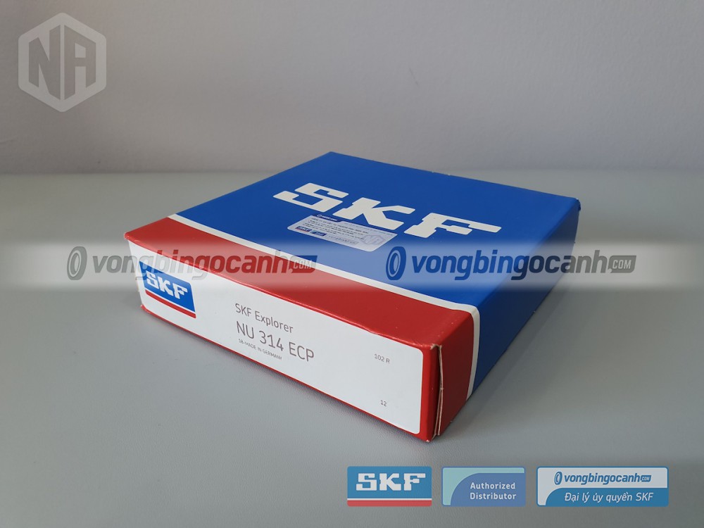 Vòng bi SKF NU 314 ECP chính hãng, phân phối bởi Vòng bi Ngọc Anh - Đại lý uỷ quyền SKF.